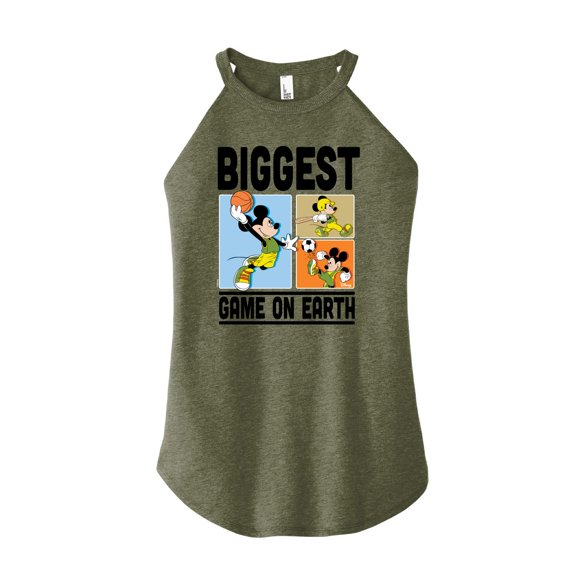 Disney - Biggest Game On Earth  - Juniors High Neck Tank Top