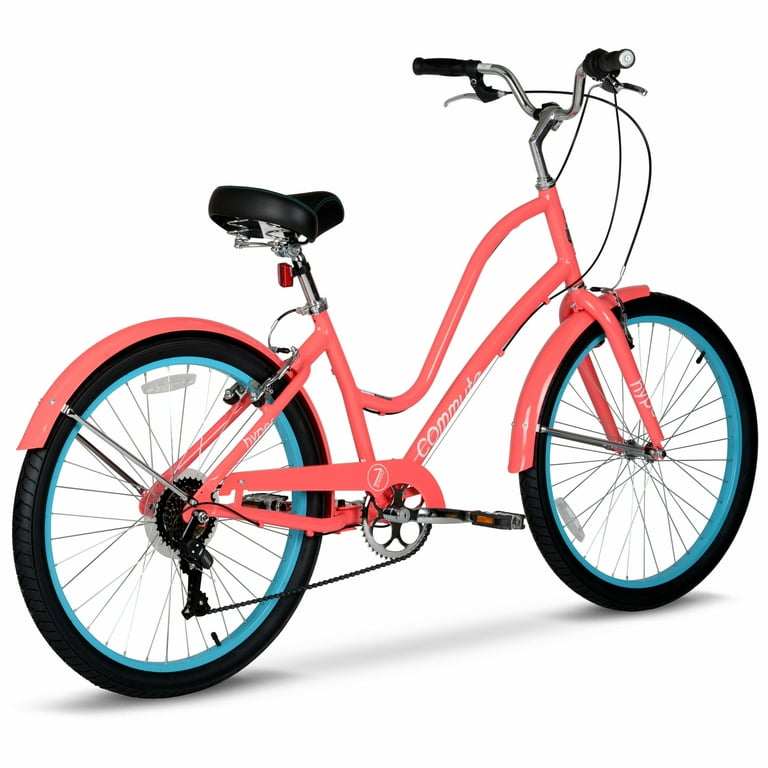 Hyper Bicycles 26 Commute Women's Comfort Bike, Coral