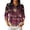 Gold, variant on LTTVQM Women's Tops Christmas Graphic Festive 3/4 Sleeve Collared Half‑Button Polo Pine Forest Gift Print Casual Holiday Gathering Attire Blouses