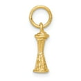 thumbnail image 2 of FB Jewels 14K Yellow Gold Solid Polished 3-D Seattle Space Needle Charm, 2 of 4
