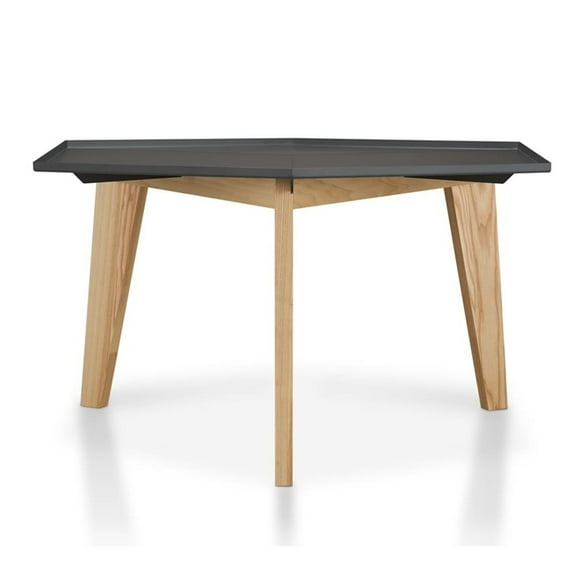 Furniture of America Bok Modern Chic Metal Tray-Top Coffee Table in Black