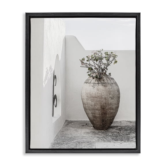 Stupell Industries Contemporary Black Floating Frame Canvas Art, 17 x 21, by Incado