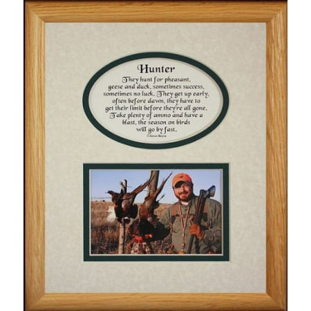 8X10 Bird Hunter Picture & Poetry Photo Gift Frame ~ Cream/Hunter Green Mat ~ Pheasant/Duck/Goose Keepsake Gift For A Bird (Best Gifts For Bird Hunters)
