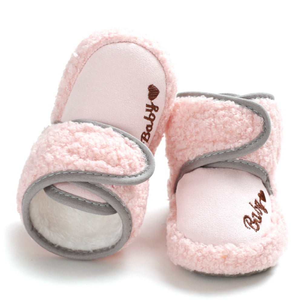 faux fur baby booties