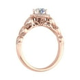 thumbnail image 2 of 3/4 Carat Cushion cut Diamond Engagement Ring in 10K Rose Gold - IGI Certified (Ring Size 10), 2 of 7