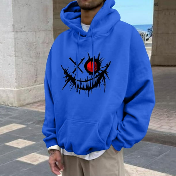 Sudadera con capucha para mujer, estampada, cuello redondo, manga larga, sudadera con capucha, camiseta, blusa, blusa de poliéster para hombre