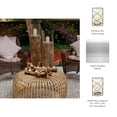 thumbnail image 4 of Sculptural Metal Hurricane Candle Holder for Table Centerpiece - Decorative Pillar Candlestick Holder for Home Decor Accents - Elegant Candle Stand for Entryway or Any Occasion - 10", Gold & Metallic, 4 of 9