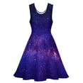 thumbnail image 3 of 2024 Dress Skate Trendy Club Night Oversize Women Spring Dresses Fashion Street Print Night Starry Purple Waist High Dress Sky Galaxy, 3 of 7