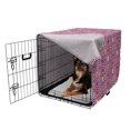 thumbnail image 2 of Geometric Dog Crate Cover, Polygonal Mosaic Tile Look Abstract Ornamental Octagonal Shape Layout, Easy to Use Pet Kennel Cover for Dogs, 35" x 23" x 27", Pale Pink Multicolor, by Ambesonne, 2 of 6
