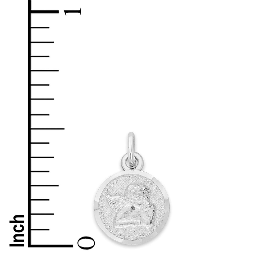 Golden Fire 925 Sterling Silver Guardian Angel Charm, Religious Jewelry for Women