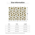 thumbnail image 5 of Honeii Hohey Bee Golden2 print throw blanket, crafted from cozy cotton flannel, offers versatile home decor as a bedding suitable for all seasons.-40"x30", 5 of 6
