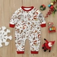 thumbnail image 2 of KHONTS Family Christmas Pajamas Matching Sets Long Sleeve Top and Pants Festive Xmas Outfits Soft Sleepwear with Pets Baby 6M, 2 of 4