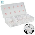 thumbnail image 3 of Deago 500pcs Lady French Acrylic Style Artificial False Nails Half Tips with Box for Nail Salons and DIY Nail Art, 10 Sizes (White), 3 of 10