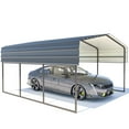 thumbnail image 4 of Erommy 12'x20' Heavy Duty Metal Carport with Galvanized Metal Roof and Frame for Car,RV and Trucks, 4 of 7