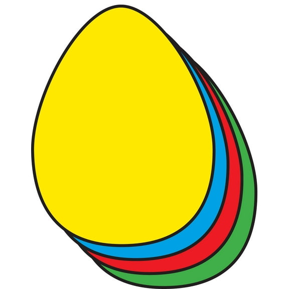 SHAPES ETC. Large Assorted Color Creative Foam Cut-Outs - Egg