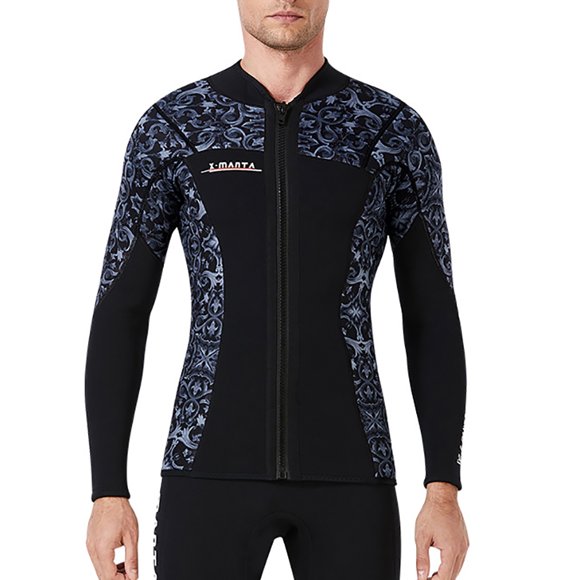 Vela de buceo 3mm Tops de traje de neopreno premium Titis de neopreno UV Protección Ubicación Buceo de buceo Scuba de canoa para aeróbicos de agua Snorkel Grey XXL kenally OD003290-15