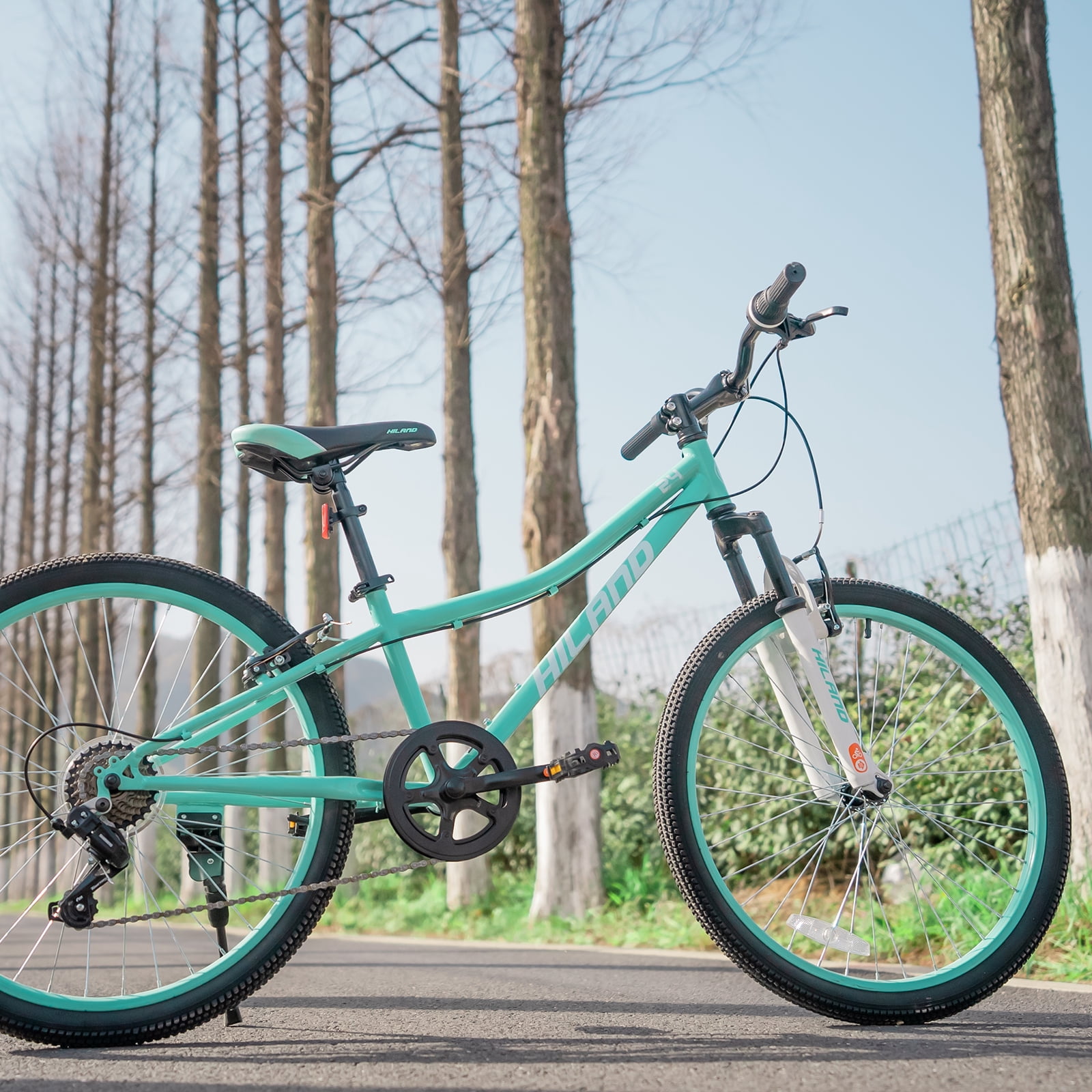 Hiland 24 Inch Mountain Bike, Front Suspension Fork Bicycles for Adults Multiple Colors