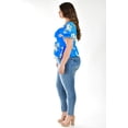 thumbnail image 2 of Blusa con jareta Roman Fashion Tallas Extras 1761 Azul claro 40, 2 of 6