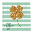 thumbnail image 2 of Ambesonne St Patrick's Day Shower Curtain, 4-Leaf Shamrock, 69"Wx75"L, Mint Green and Amber, 2 of 4