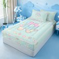 thumbnail image 2 of meiyoeat 3D Gradient Monogram R Print Zipper Twin Comforter Sets with Fitted Sheet and 2 PillowcasesFlower Rainbow Initial Alphabet Theme Zipper Bedding Set For Girl,Reversible,4 Pieces, 2 of 7