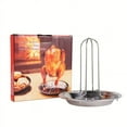 thumbnail image 1 of MesaSe 1pc Stainless Steel Roasted Chicken Rack - Vertical Beer Can Chicken Holder with Detachable Tray for Grilling and Baking - For Outdoor Cooking Enthusiasts - Perfect Gift for BBQ Lo, 1 of 7