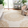 thumbnail image 2 of SAFAVIEH Blossom Brody Medallion Wool Area Rug, Ivory/Beige, 8' x 10', 2 of 5