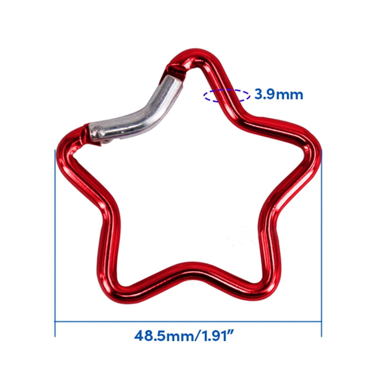 Aluminum Alloy Outdoor Star Shape Spring Snap Locking Carabiner