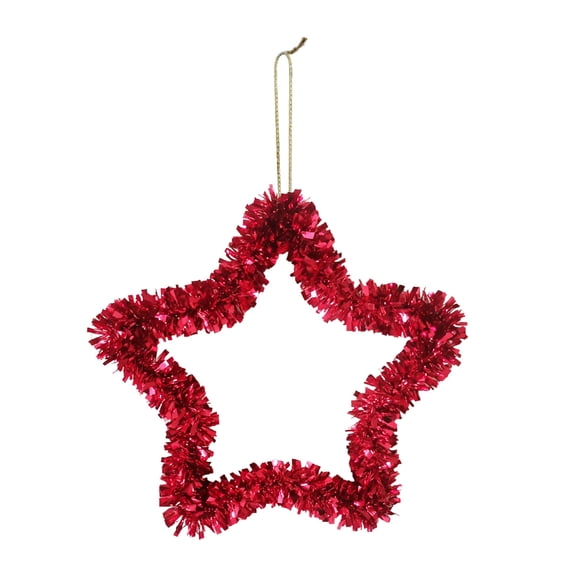 250th Anniversary Patriotic Tinsel Star Hanging Ornaments, 2 Sizes Red Blue Silver Star Decorations for 4th of July Independence Day Home Decor