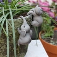 thumbnail image 3 of Jingjianm Miniature Statue Flower Pot Decoration, Cute Flower Pot Accessories Resin Statue, Suitable For Terrace, Courtyard, Decoration Gray, 3 of 4