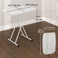 thumbnail image 3 of Outsunny Table d'Appoint de Patio Portable, Table d'Appoint d'Extérieur Réglable, Blanc, 3 of 10