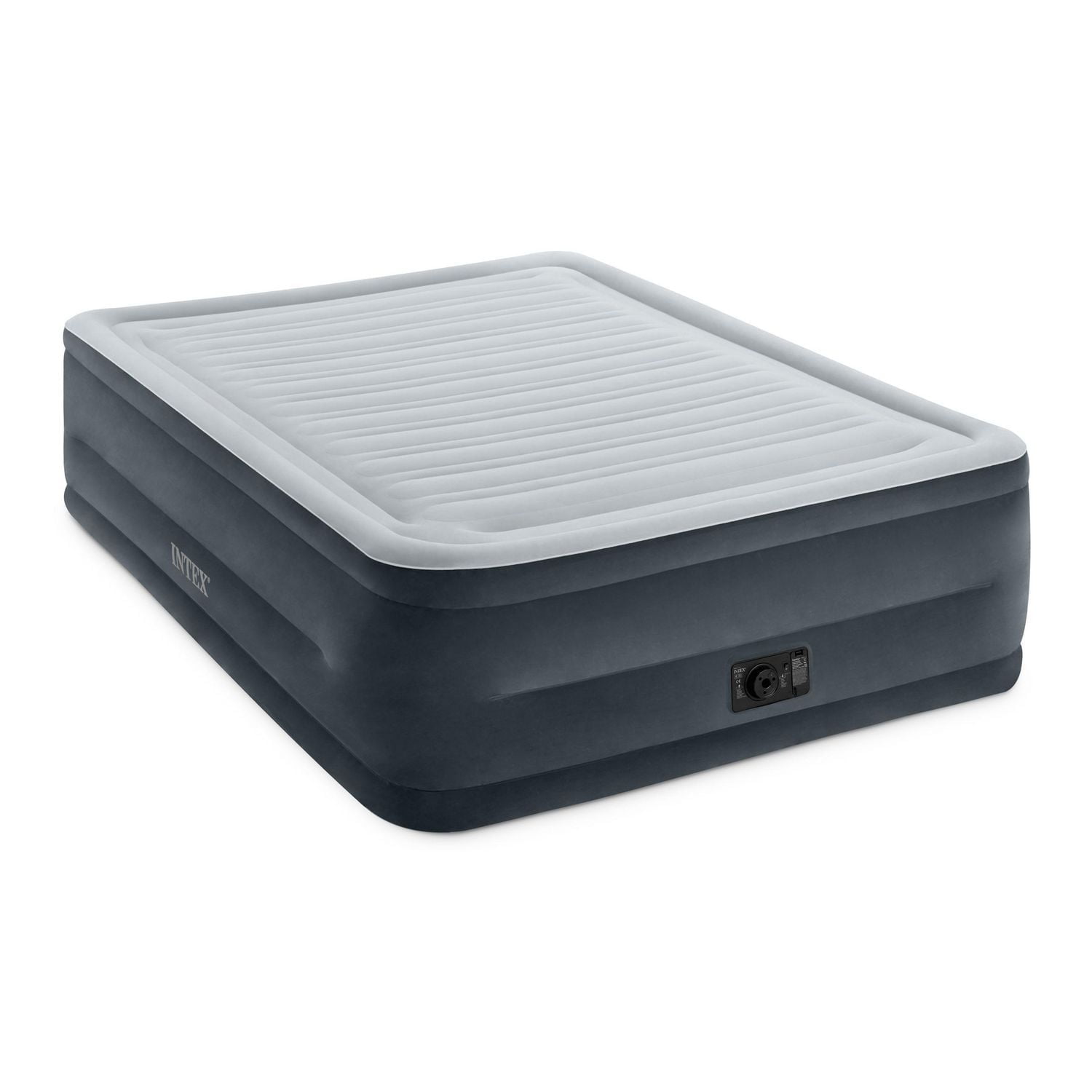 INTEX Dura-BeamÂ® Comfort-Plush High-Rise Air Mattress with Built-in Pump, 22in. Queen