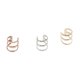 thumbnail image 1 of 3pcs de material de oro y material de plata Y de Bronce Tono Hélice Cartílago Del Manguito Del Oído 3 Aros Pendientes, 1 of 8