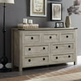 thumbnail image 5 of OKD Farmhouse 7 Drawers Dresser Storage Cabinet, Light Rustic Oak, 5 of 6