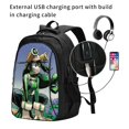 thumbnail image 2 of My Hero Academia Tsuyu Asui Travel Backpack With Usb Charging Port Multifunctional Knapsack Computer Bag Large Capacity Backpack Daypack, 2 of 7