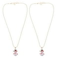 thumbnail image 1 of 2Pcs Mode Collier en Alliage de Noël Bonhomme de Neige Forme Collier Partie Bijoux, 1 of 7