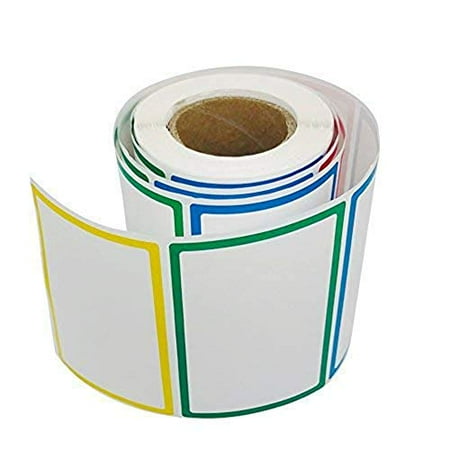 sunhe 300pcs plain name tag labels colorful border name tag stickers 3