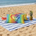 thumbnail image 5 of Outdoor Pillow Cover LGBT Rainbow Stripes Set of 2 Waterproof Throw Pillowcases Love Heart Gay Lesbian Event Decorative Patio Furniture Pillows for Couch Garden Indoor & Outdoor Use, 5 of 9