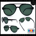 thumbnail image 2 of Polarized Mens Metal Flex Hinge Round Fashion Racer Plastic Sunglasses Black - Green, 2 of 8
