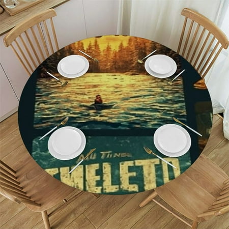 

Patifu Fishing Allen Tupper True Round Tablecloth - Stain-Resistant & Washable - Ideal for Indoor and Outdoor Use - 100% Polyester Fiber - Full Width Single-Sided Printing - Outdoor Fitted 54 -58
