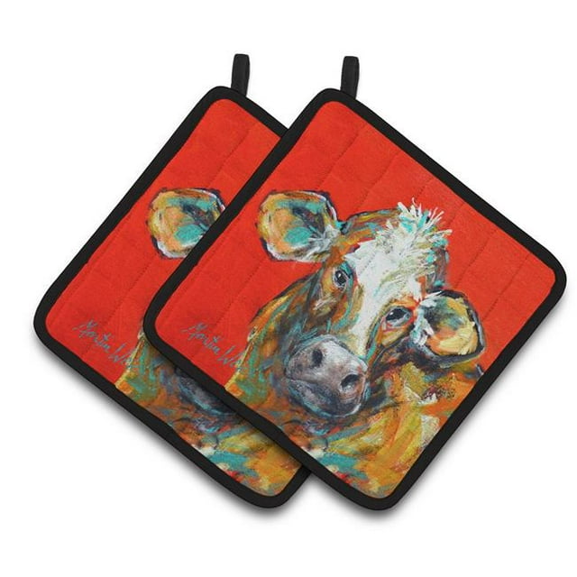 Carolines Treasures MW1319PTHD Vache Attrapé Rouge Trop Paire de Porte-Pots