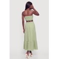 thumbnail image 3 of Women's Smocked Cutout Strapless Tiered Maxi Dress, 3 of 3
