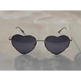 thumbnail image 4 of Heart Shape Heart Sunglasses Retro Vintage Boho Print Black, 4 of 6