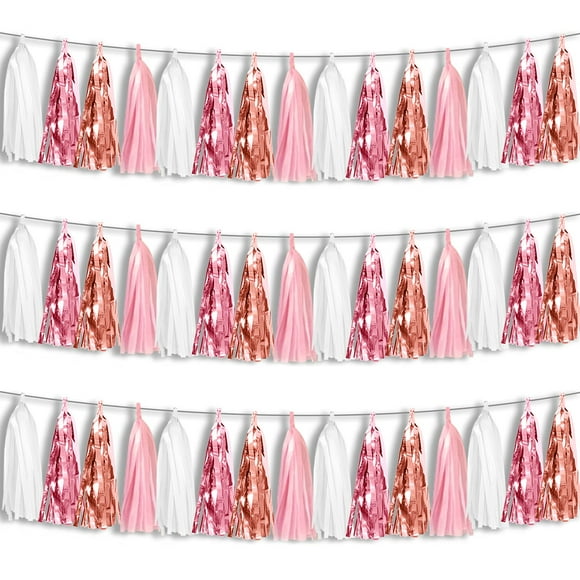 Guirnalda Metálica de Flecos con Borlas Hysilla 45 Borlas