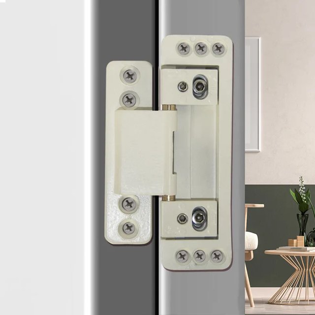 Bisagra 2D oculta Bisagra ajustable Puerta invisible Puerta oculta Puerta ecológica Puerta de aleación de aluminio Juego de puerta Bisagra cruzada