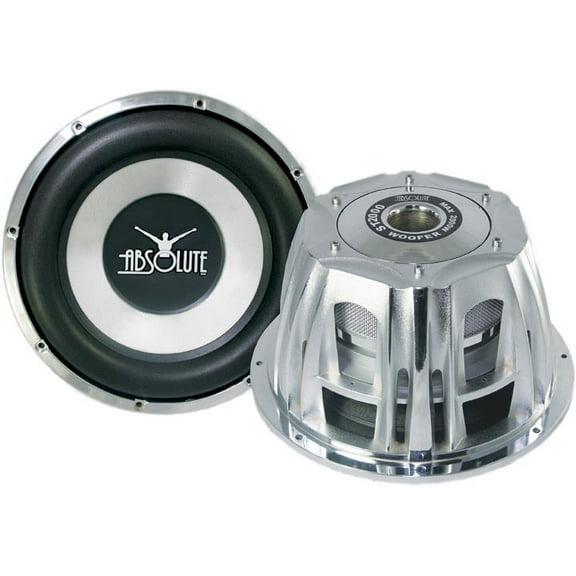 Absolute Strike ST-1500 2000 Watt 10" Dual 4-Ohm Bass Car Audio Subwoofer