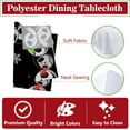 thumbnail image 3 of Merry Christmas Jack Rectangle Tablecloth 60 x 84 Inch, Xmas Sally Skull Black Decorative Cloth Dining Table Cover, Funny Holiday Dinner Party Picnic Decoration, 3 of 6