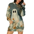 thumbnail image 4 of SwiftWear ​Women's Halloween Hooded Dress with Ghost/Pumpkin Print - Spooky Sweatshirt Dresses Casual/Halloween Costume, Dual Pockets, Cozy & Trendy​, 4 of 7
