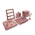 thumbnail image 4 of High End Pink Velvet Jewelry Display Props Ring Earrings Holder Necklace Bracelet Tray Organizer Jewelry Store Window Display, 4 of 6