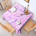 thumbnail image 2 of Square Tablecloth, Waterproof Polyester Table Cover, Wrinkle Resistant & Washable Fabric for Dining, Kitchen, Picnic, 60x60in(152x152cm), Liquid & Marble Print, 2 of 6