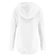 thumbnail image 5 of Usmixi 2023 Winter Womens Sweatshirt Coat Drawstring Hooded Coat for Women Casual Solid Button up Loose Hoodies Sweatshirts Sports Lightweight Long Sleeve Outwear Tops with Pocket Up to 65% off, 5 of 6